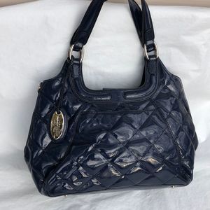 Maximum New York Diamond stitch blue shoulder bag